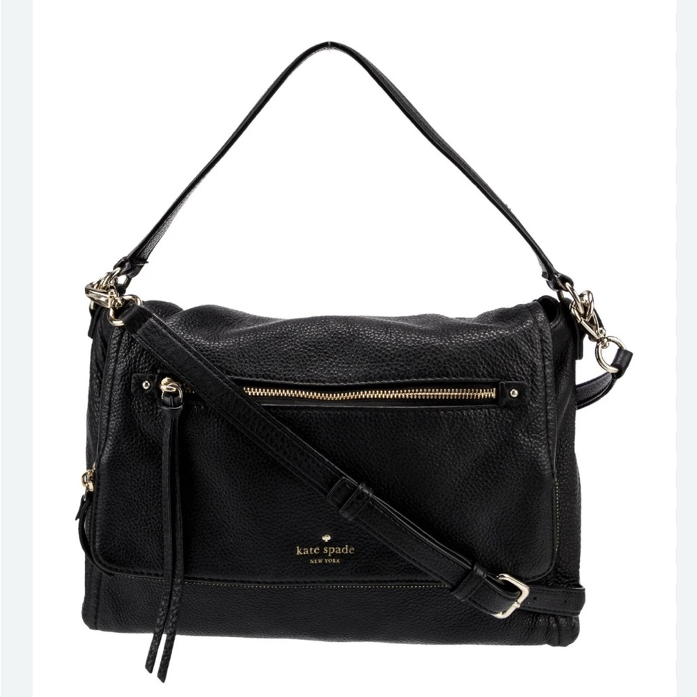 Kate Spade Black Pebbled Leather Shoulder Bag